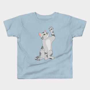 GRAY CAT Kids T-Shirt